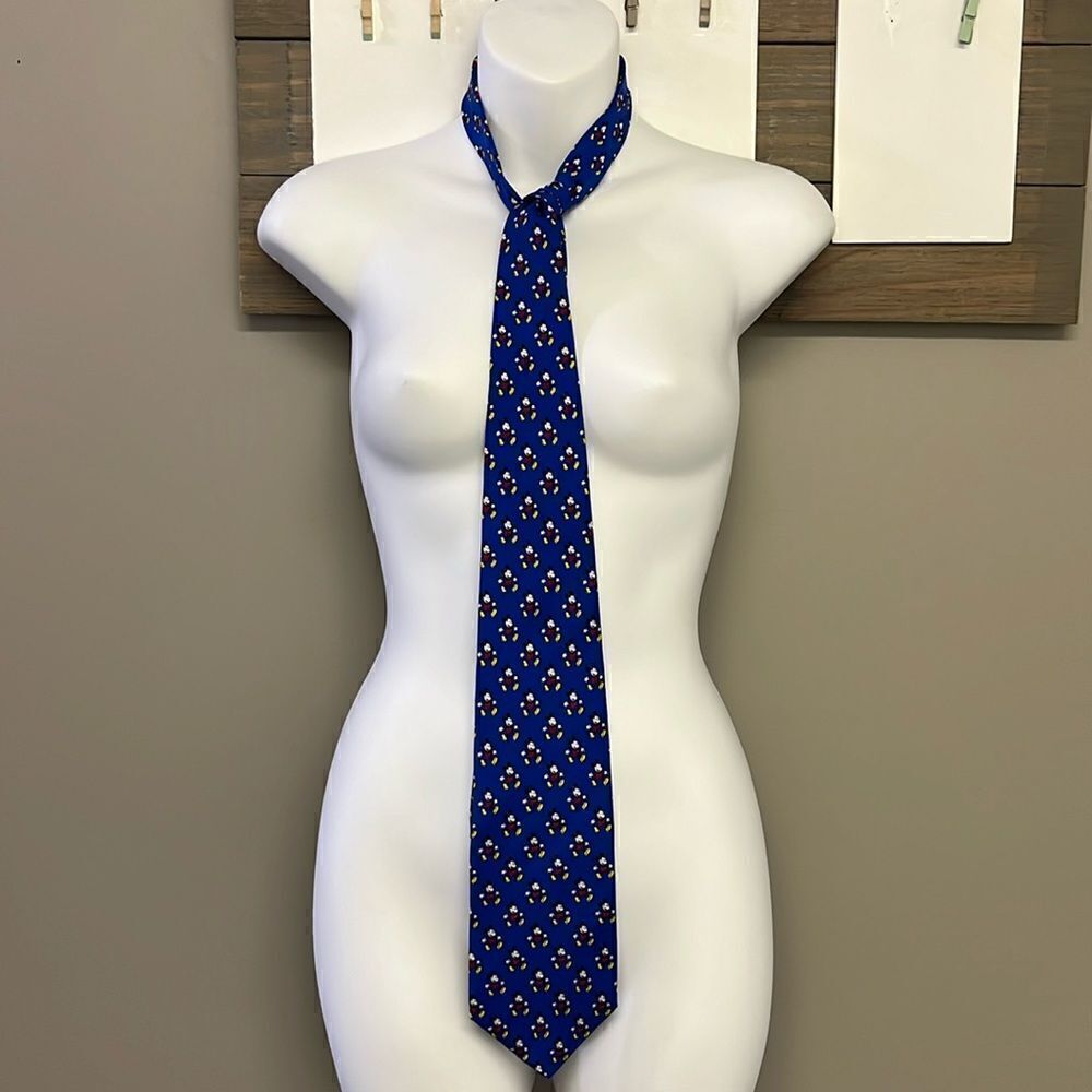 Mickey & Co by Balance Inc The Tie Works Blue Silk Tie with Mickey Throughout